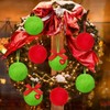 12 Pcs Lime Green Furry Christmas Ball Ornaments Christmas Tree