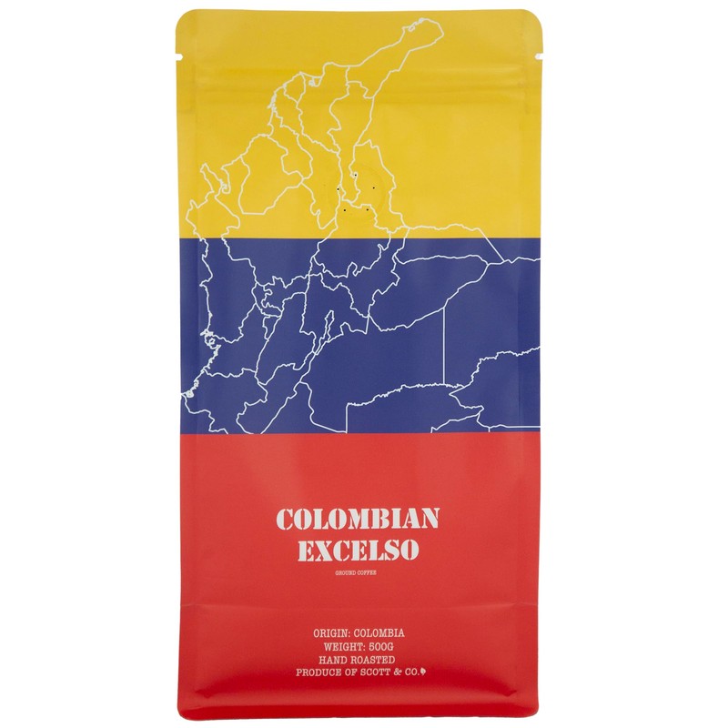 Colombian Excelso Ground Coffee. 100% Arabica Medium Roast Ground Coffee,