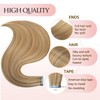 AGMITY Tape in Hair Extensions 100% Real Human Hair Strawberry