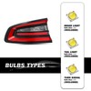 SOCKIR Outer LED Tail Lights Assembly Compatible with 2015-2023 Dodge