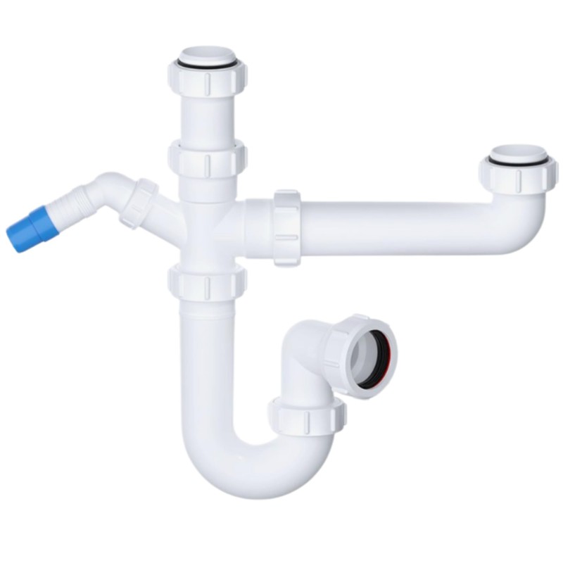 Hulthor Universal Double Bowl Sink Waste Kit - 1.5 &