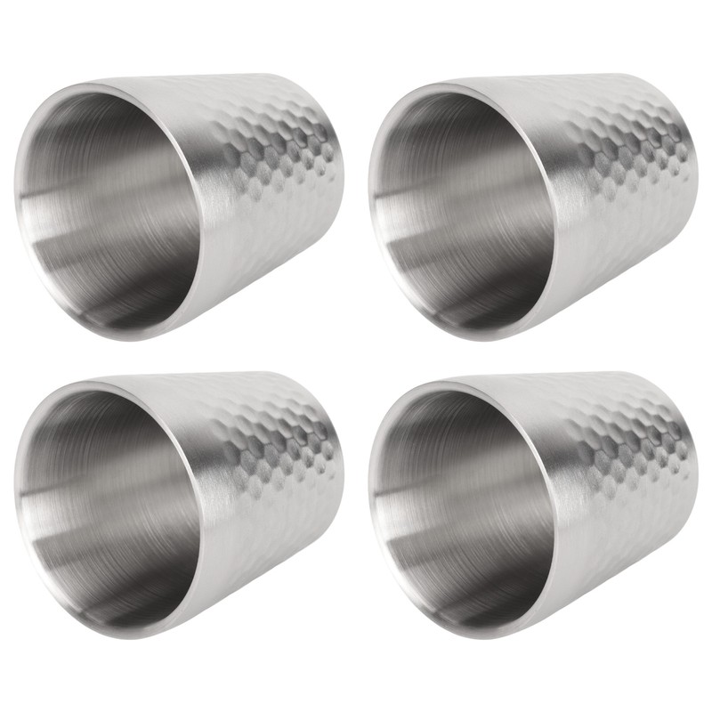 4pcs 304 Stainless Steel Cup Double Layer Insulated Thickened Cup