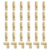 PATIKIL 30pcs Concealed Brass Bucket Hinges 0.6"x0.16" Clear Hinges Folding
