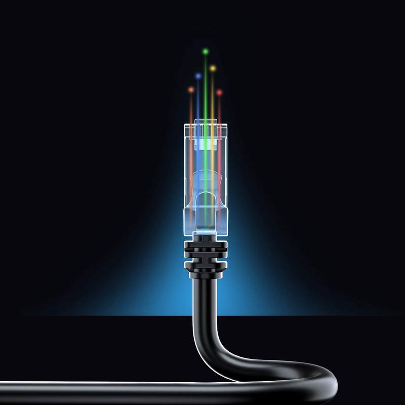 maximm Cat7 Cable de Ethernet, RJ45 Conectores Dorados, 600 MHz,
