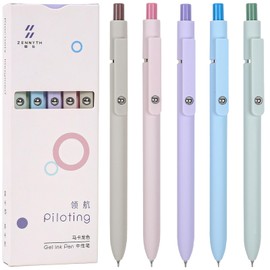 ACEES Gel Pens, 5Pcs 0.5mm Fine Point Black Ink Pens With Smooth Wirting,Qucik Dry Pens For Journaling, Cute Nice Aesthetic Pen, Office School Supplies for Women Men Student(Sugar)