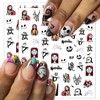 Mtruil 3 Sheet Halloween Nail Stickers Skeleton Spider Web Nails