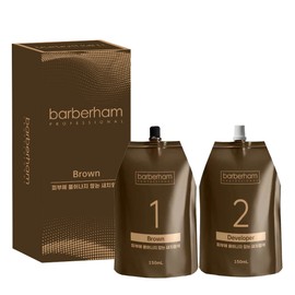 Barberham Brown 1 150g hair dye that does not stain the skin / 바버함 브라운 피부에 묻어나지 않는 염색약 150g 1개