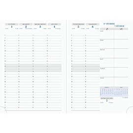 Exacompta - Replacement Inner Page for Horizons 20 Calendar - Format 15 x 21 cm - January 2024 to December 2024