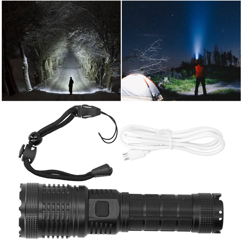 XHP70 Strong Brightness Flashlight with Output USB Charging Tactics Zoom
