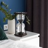 TeacherFav Hourglass Timer 60 Minute Large, Decorative Wooden Sandglass, Black