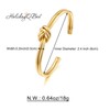 HolidayQbee Women's Bangle Gold Bracelet with Knot Design, Open Jewellery