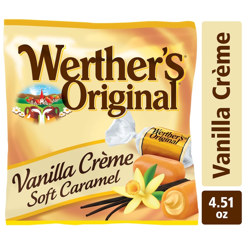 Werther's Original Soft Vanilla Crème Caramel Candy, 4.51 Oz Bags