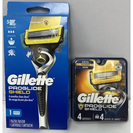 Gillette ProGlide Shield Men's Razor W/ Razor & Razor Blade Refills Pk Of 4 New