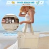 RAINSMORE Beach Bag XXL Family Swimming Bag with Zip Beach