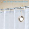 YISURE Short Shower Curtain, White Jacquard Shower Curtain for Bathroom