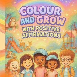 Colour and Grow with Positive Affirmations: Kids animal colouring activity including Gentle Affirmations Ages 3 to 5