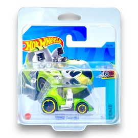 Hot Wheels Tooned Twin Mill (Green) 1/5 Tooned - 2023-170/250 (Short Card) - COMES IN A KLAS CAR KEEPER PROTECTIVE COLLECTORS CASE - HKH14