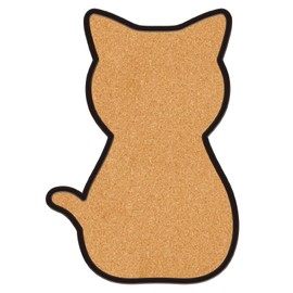 CRASPIRE Cat Pin Cork Board 11.8x8.26In Framed Bulletin Display Badge Wooden Saddle Brown Wall Mounted Memory Memo Brooch Lapel Pin Holder Storage for Home Office School Classroom Wedding Decoration