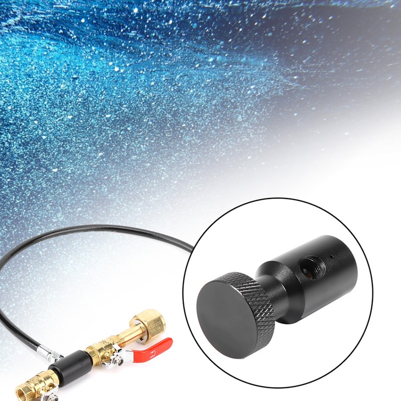 1/8NPT CO2 Carbonator Cylinder Tank On Off Refill Adapter for