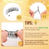 QUEWEL Magnetic Lashes Natural Look, 1 Pair Reusable Magnetic Eyelashes