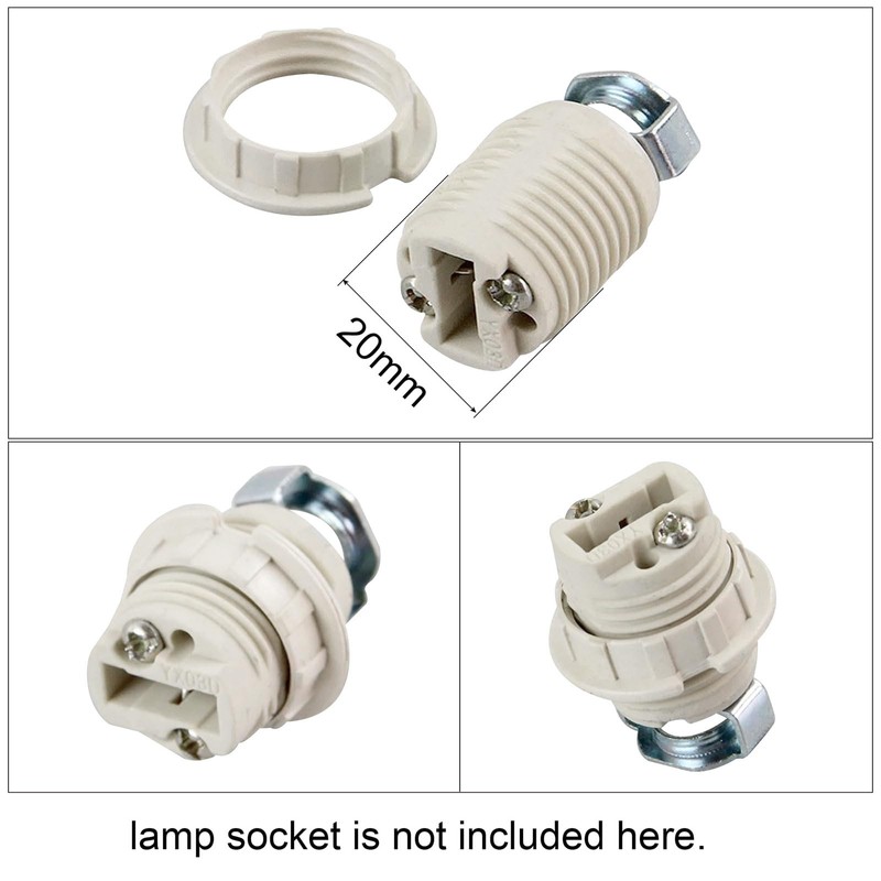 sourcing map G9 Light Socket Rings Lamp M20 Shade Holder