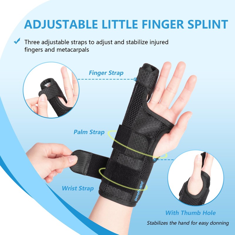 joingood Finger Splint, Small Finger, Boxer Fracture Splint, Adjustable Splint