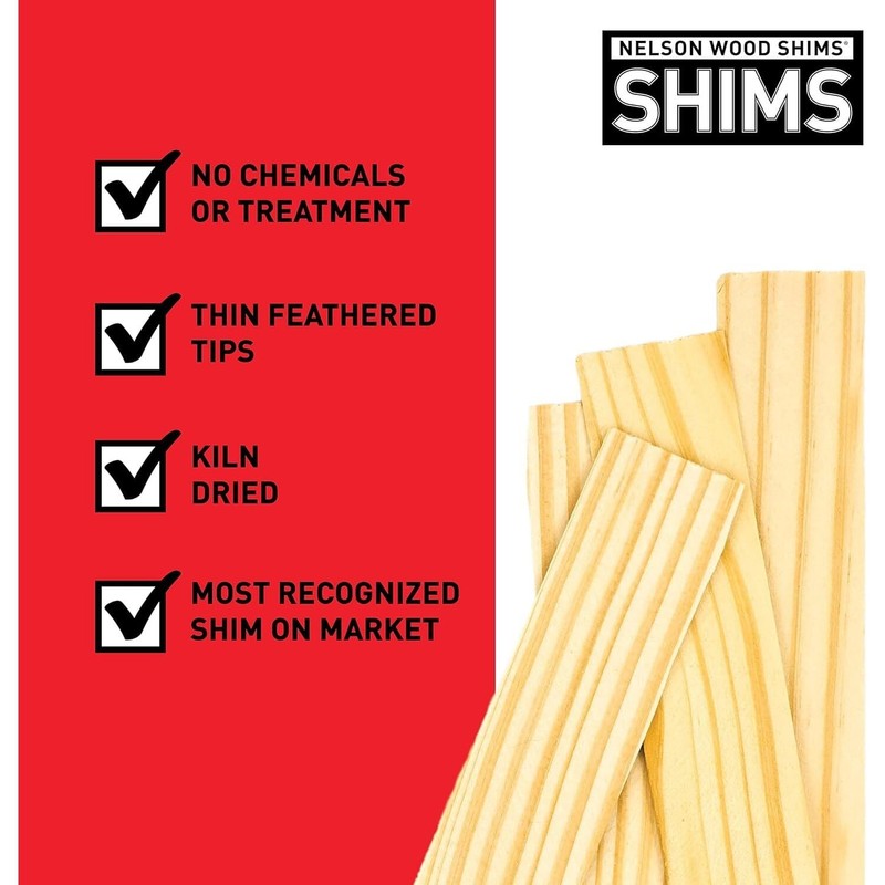 Nelson Wood Shims - DIY Bundle Wood Shims 8-Inch Shims,