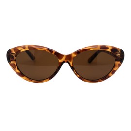 Womens Oval Cateye Sunglasses Vintage Classic Fashion Shades UV 400 Tortoise