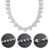 Umimiss Clustered Diamond Tennis Chain Heart Necklace Set - Diamond