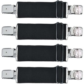 Dream Apparel 4 Pieces Elastic Boot Straps Adjustable Boot Clips Pant Clips Stirrups Leg Straps for Biker Women Men Motorcycle 4PCS