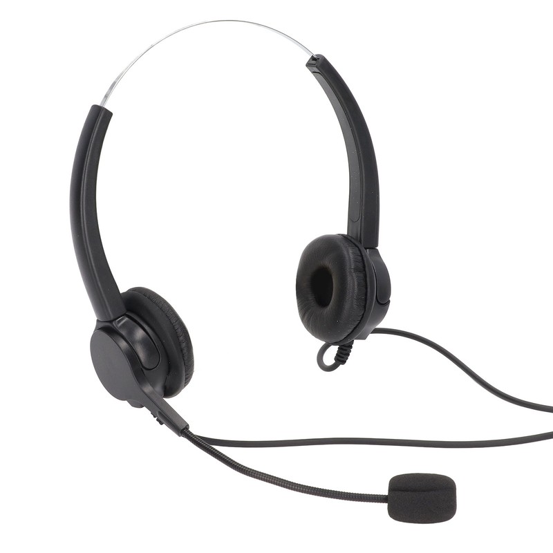 Call Center Headset Adjustable Wired Noise Cancelling Customer Service Headset
