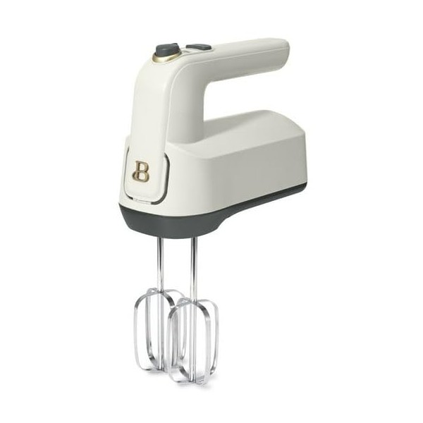 6-Speed Electric Hand Mixer, White Icing - Quiet & Powerful