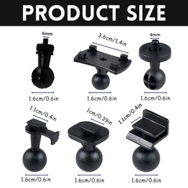 HPiano Auto Saugnapf Fuer Dashcam Halterung,Video Recorder auf Windschutzscheibe & Armaturenbrett Halterung mit 6 Arten GelenkeAuto Saugnapf Fuer Dashcam Halterung