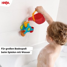 HABA Marble Run Bathing Fun Water Effects - Water Wheel with Suction Cups, Marble Track Compatible, Colour Effects, Waterway for Children from 3 Years - 2013028001