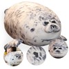 KNBMCAV Seal Plush Cute Seal Pillow Grey Seal Cuddly Toy