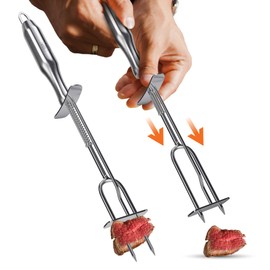 Carve 'N Serve | Stainless Steel Carving & Serving Fork – Durable, Dishwasher-Safe Meat Fork for Grilling, Carving, and Kitchen Use – Chef-Grade BBQ Accessory