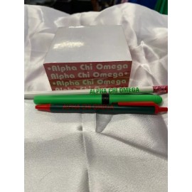 Alpha Chi Omega Combo Memo Cube, Pen, Pencil, Highlighter VINTAGE, RETIRED