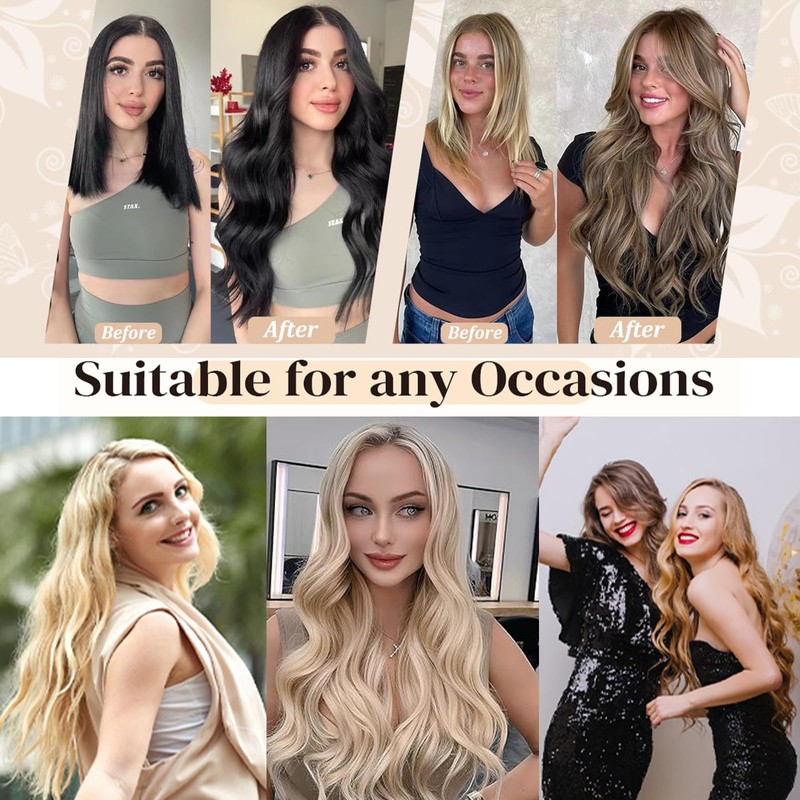 Tape-In Hair Extensions, Human Hair, Real Hair Extensions, Seamless Remy