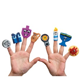 Rite Lite Chanukah Vinyl Finger Puppets for Story Time, Education, Bath Time, and Hanukkah Party Favors Hanukkah Toys Hanukkah Gift