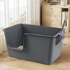 Parlynies Set of 4 Extra Large Cat Litter Box, Low