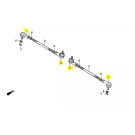 Honda TRX650 Rincon TRX 680 Tie Rod Set 4 OEM Tie Rod Ends Rubicon TRX 680 FA