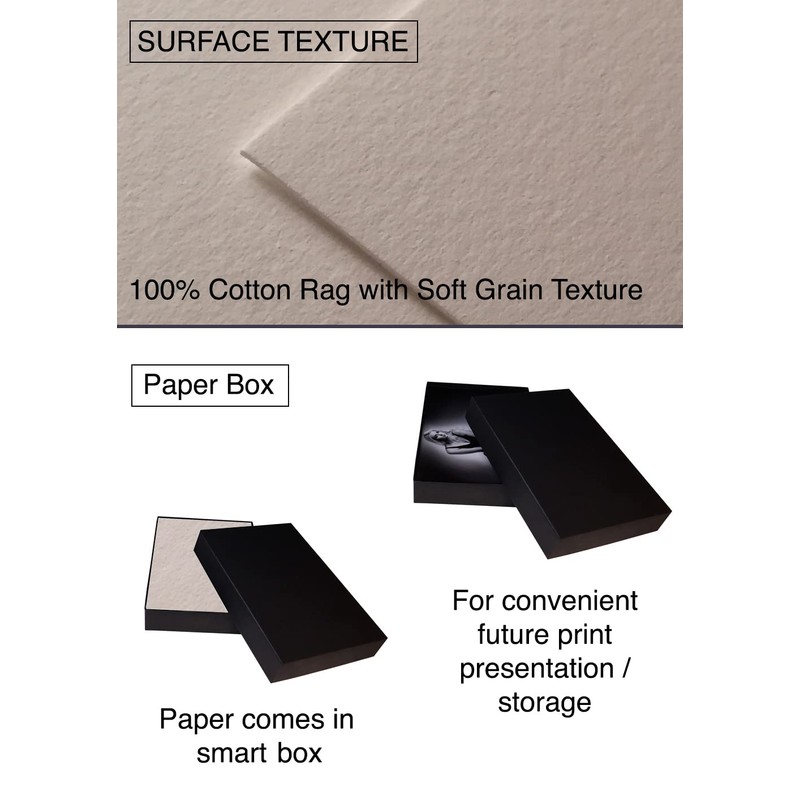 Marrutt 316gsm Standard Fine Art Textured Inkjet Photo Paper: (10"