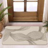 Koesus Modern Abstract Door Mat, Abstract Neutral Minimalist Line Door