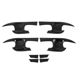 X AUTOHAUX Car Door Handle Cup Protector for Toyota Camry 2018-2024 Gloss Black ABS 8 Pcs Blade Shape