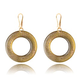 Handmade Large Sparky Dangle Earrings Jewellery for Women (Style 20 - Gold Hoop)