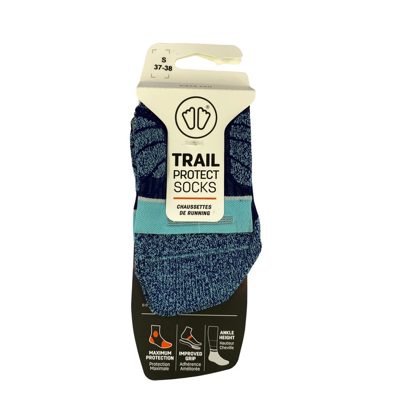 【SIDAS】Sidas Trail・Protect 321416 Running Socks, Odor-Resistant, Protective, Slightly Long Short