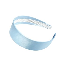 Bliceon Silk Satin Headband, 1.6 Inch Non-Slip Hair Accessories, Women's Wide Hair Bands, Large Solid Colour DIY Cosplay Festival Headband, Blue