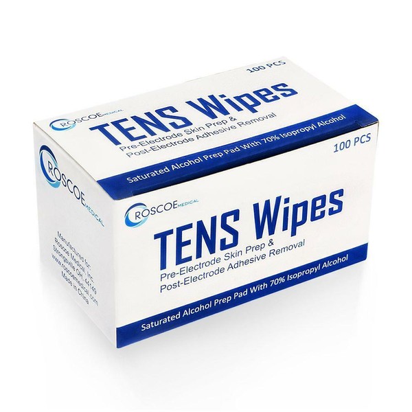 1 Box of 100 MEDIUM Sterile Alcohol Prep Pad Wipes topical antiseptic-Tenswipes