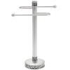 Creative Scents Crackled Glass Countertop Towel Stand, Decorative Silver Fingertip