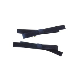 VingTAINE H7842-NY Hair Clip, Set of 2, Satin, Beak Clip, Ribbon, Mini Hair Accessory, Elegant, Adult Casual, Simple, Gift, Present